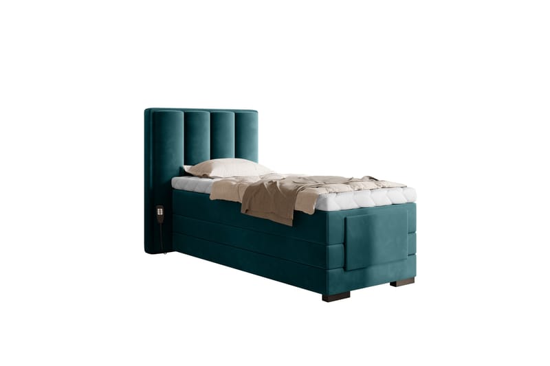 Banti Justerbar Kontinentalseng 90x200 cm - Turkis - Regulerbar seng