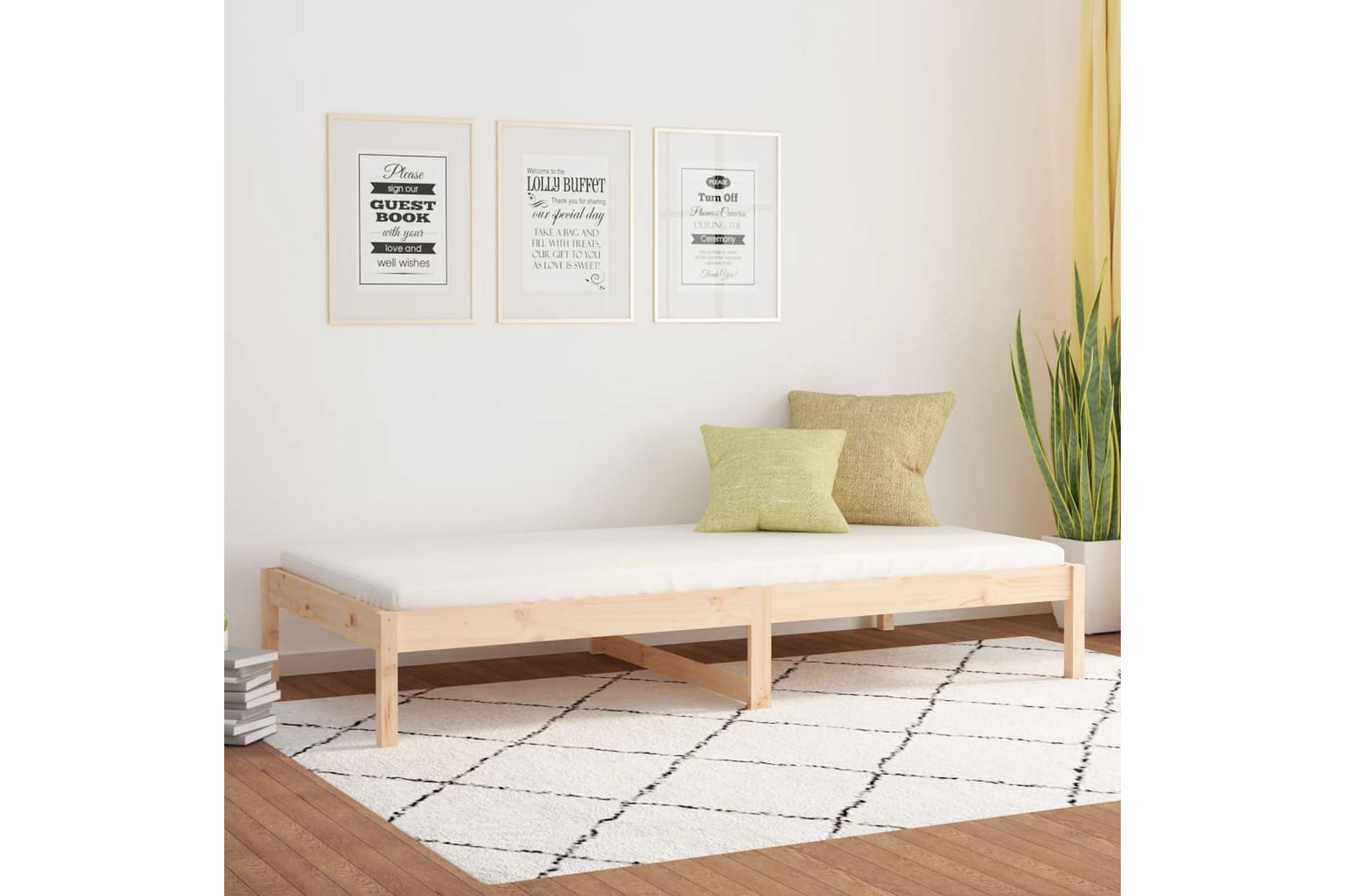 beBasic Dagseng 80x200 cm heltre furu - Brun - Møbler - Senger - Sengeramme & sengestamme