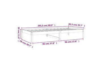 beBasic Dagseng 80x200 cm heltre furu - Brun - Møbler - Senger - Sengeramme & sengestamme