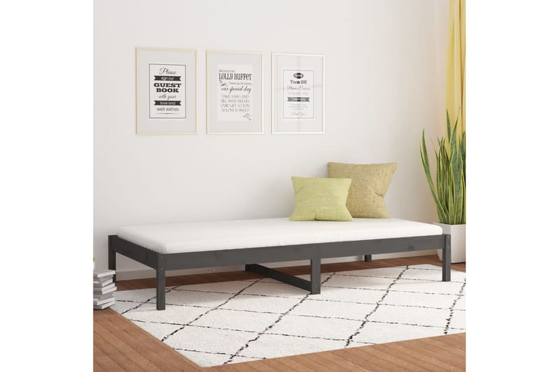 beBasic Dagseng grå 90x190 cm 3FT Single heltre furu - GrÃ¥ - Møbler - Sofaer - Dagsenger