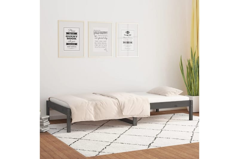 beBasic Dagseng grå 90x190 cm 3FT Single heltre furu - GrÃ¥ - Møbler - Sofaer - Dagsenger