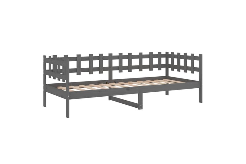 beBasic Dagseng grå 90x190 cm heltre furu - GrÃ¥ - Møbler - Senger - Sengeramme & sengestamme