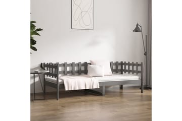 beBasic Dagseng grå 90x190 cm heltre furu - GrÃ¥ - Møbler - Senger - Sengeramme & sengestamme