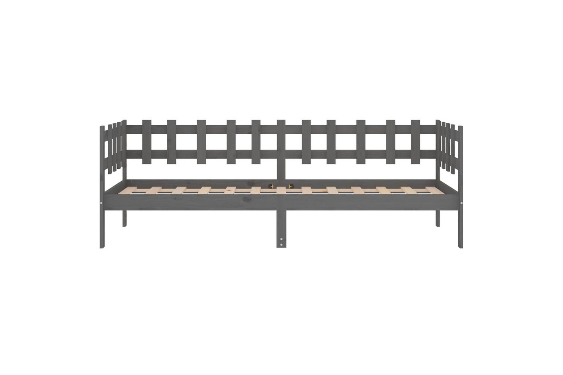 beBasic Dagseng grå 90x190 cm heltre furu - GrÃ¥ - Møbler - Senger - Sengeramme & sengestamme