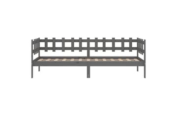 beBasic Dagseng grå 90x190 cm heltre furu - GrÃ¥ - Møbler - Senger - Sengeramme & sengestamme