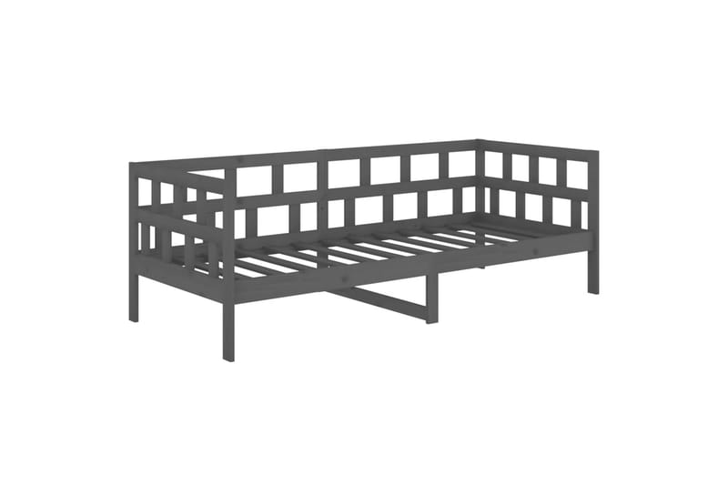 beBasic Dagseng grå heltre furu 80x200 cm - GrÃ¥ - Møbler - Senger - Sengeramme & sengestamme