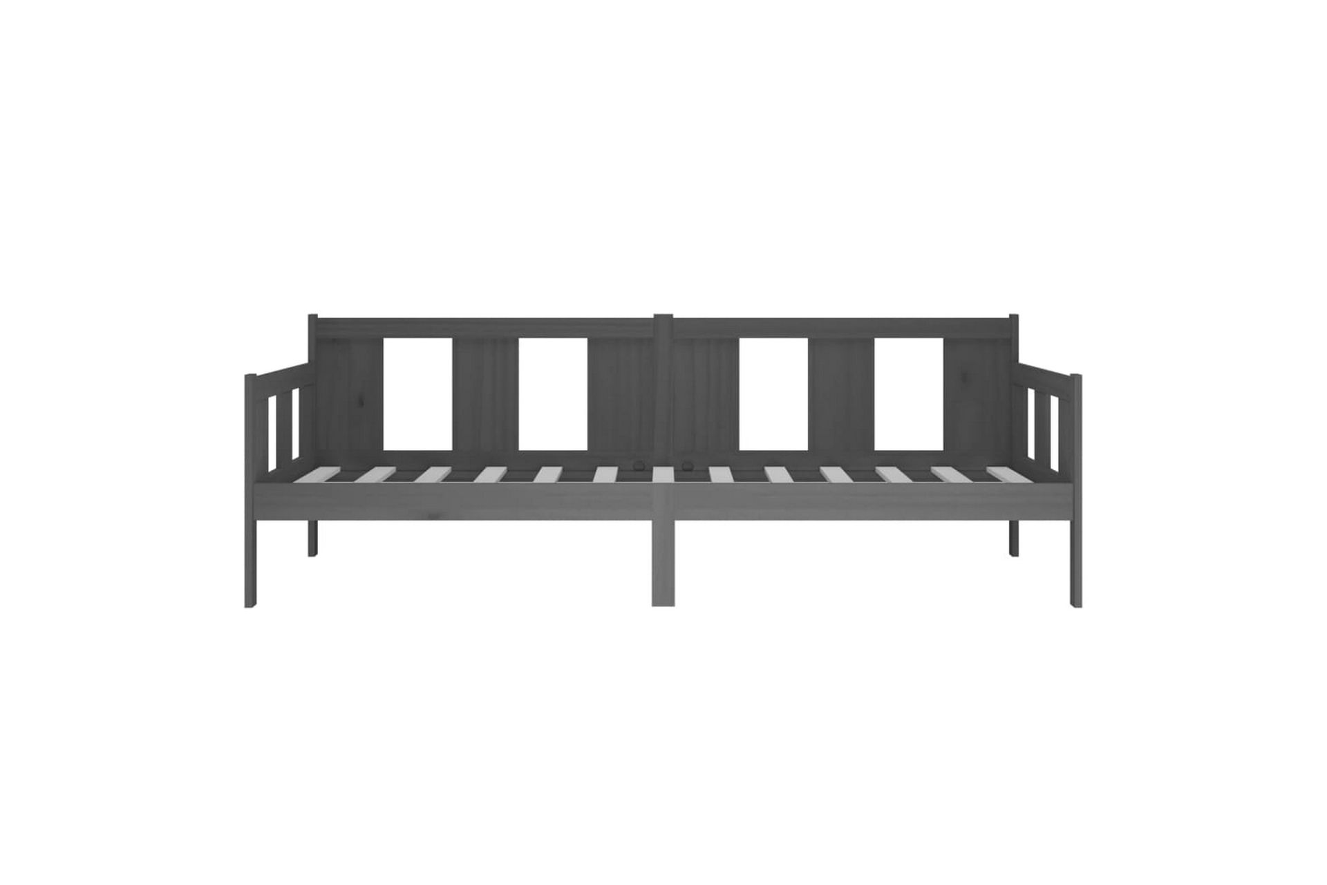 beBasic Dagseng grå heltre furu 80x200 cm - GrÃ¥ - Møbler - Sofaer - Dagsenger