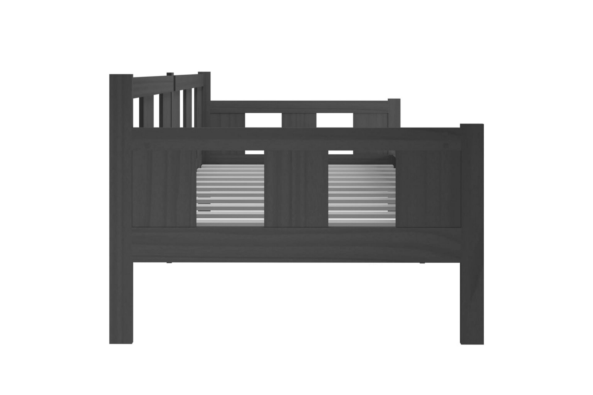 beBasic Dagseng grå heltre furu 80x200 cm - GrÃ¥ - Møbler - Sofaer - Dagsenger