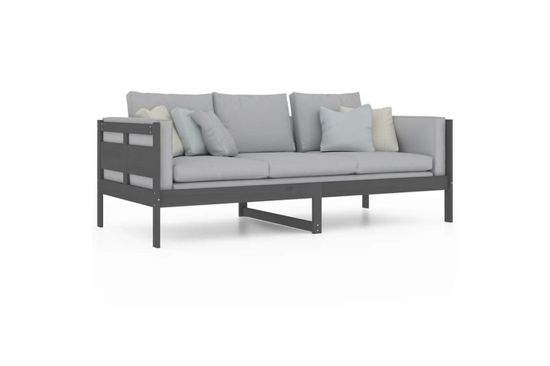 beBasic Dagseng grå heltre furu 90x200 cm - GrÃ¥ - Møbler - Sofaer - Dagsenger