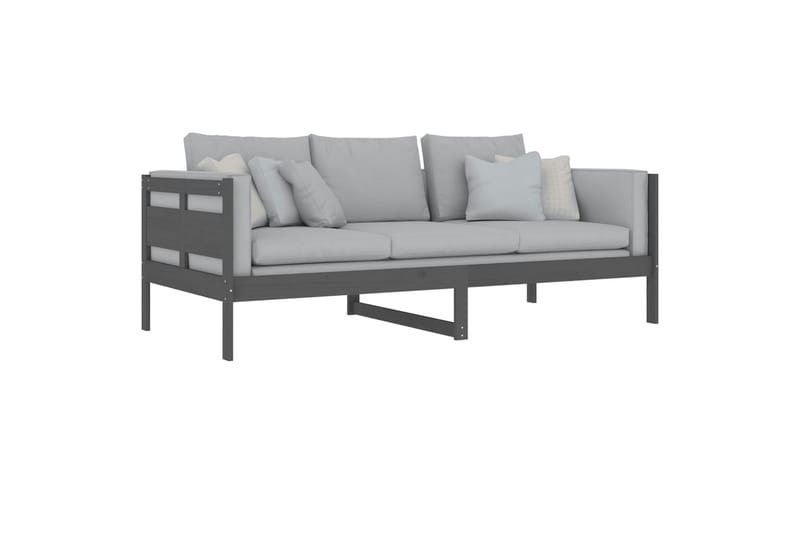 beBasic Dagseng grå heltre furu 90x200 cm - GrÃ¥ - Møbler - Sofaer - Dagsenger