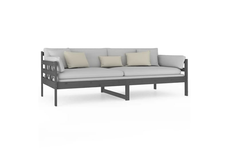 beBasic Dagseng grå heltre furu 90x200 cm - GrÃ¥ - Møbler - Sofaer - Dagsenger