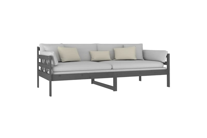 beBasic Dagseng grå heltre furu 90x200 cm - GrÃ¥ - Møbler - Sofaer - Dagsenger
