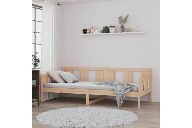 beBasic Dagseng heltre furu 90x200 cm - Brun - Møbler - Senger - Sengeramme & sengestamme