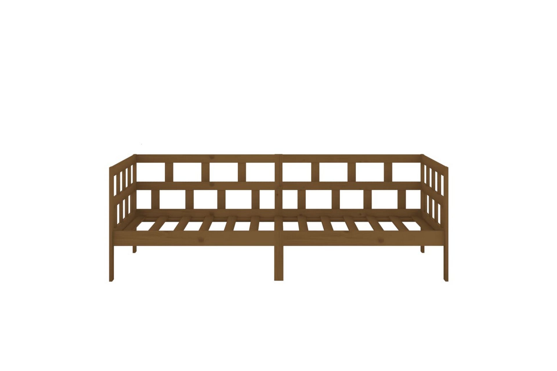 beBasic Dagseng honningbrun heltre furu 80x200 cm - Brun - Møbler - Senger - Sengeramme & sengestamme