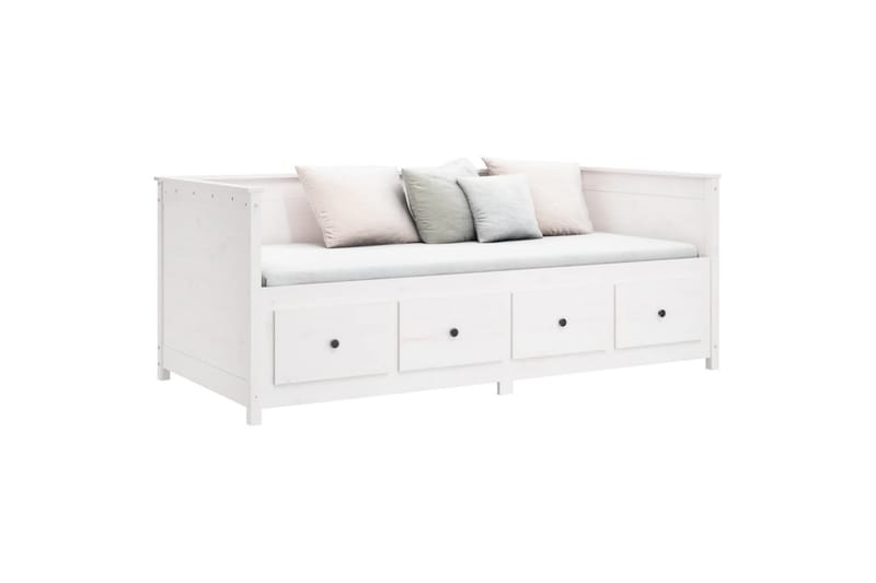 beBasic Dagseng hvit 100x200 cm heltre furu - Hvit - Møbler - Senger - Sengeramme & sengestamme