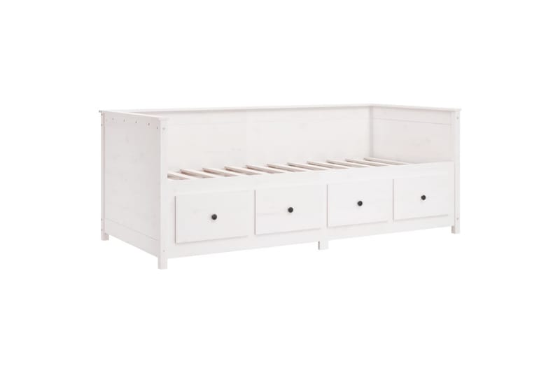 beBasic Dagseng hvit 100x200 cm heltre furu - Hvit - Møbler - Senger - Sengeramme & sengestamme