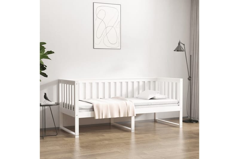 beBasic Dagseng hvit 75x190 cm heltre furu - Hvit - Møbler - Senger - Sengeramme & sengestamme