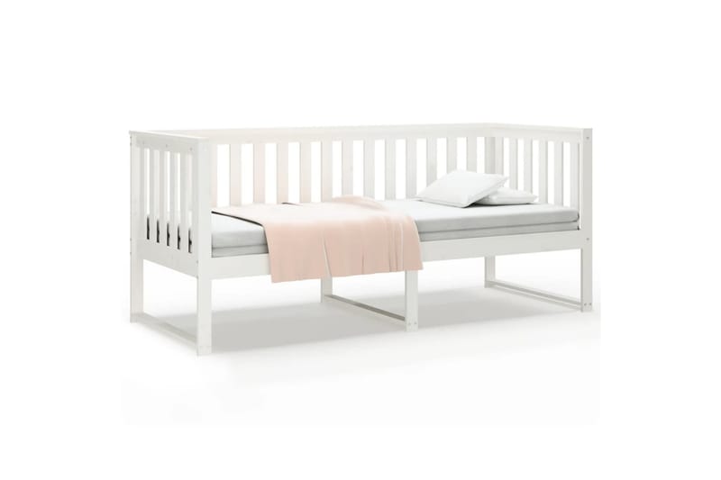 beBasic Dagseng hvit 75x190 cm heltre furu - Hvit - Møbler - Senger - Sengeramme & sengestamme