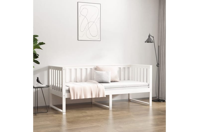 beBasic Dagseng hvit 75x190 cm heltre furu - Hvit - Møbler - Senger - Sengeramme & sengestamme