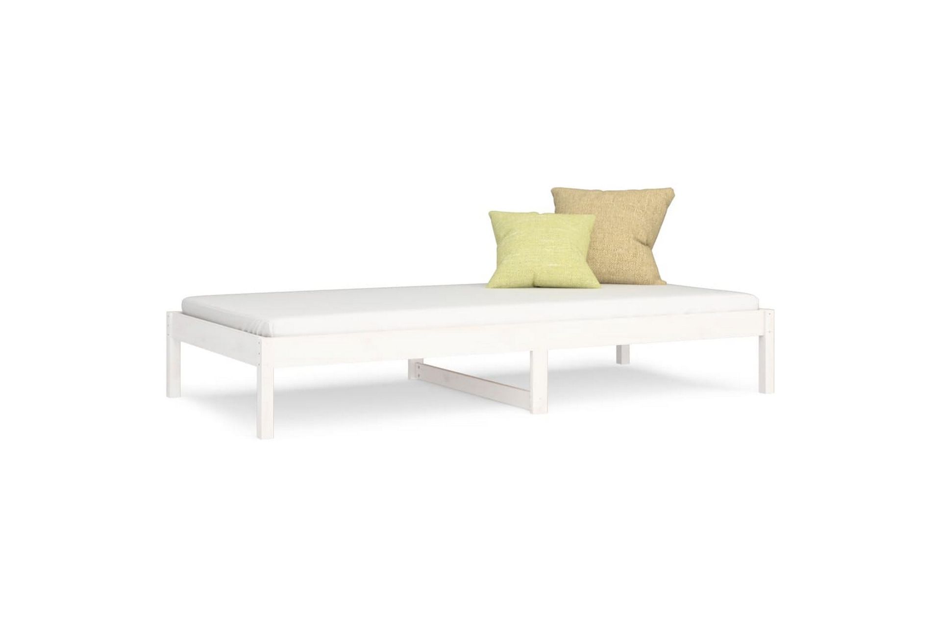 beBasic Dagseng hvit 80x200 cm heltre furu - Hvit - Møbler - Senger - Sengeramme & sengestamme