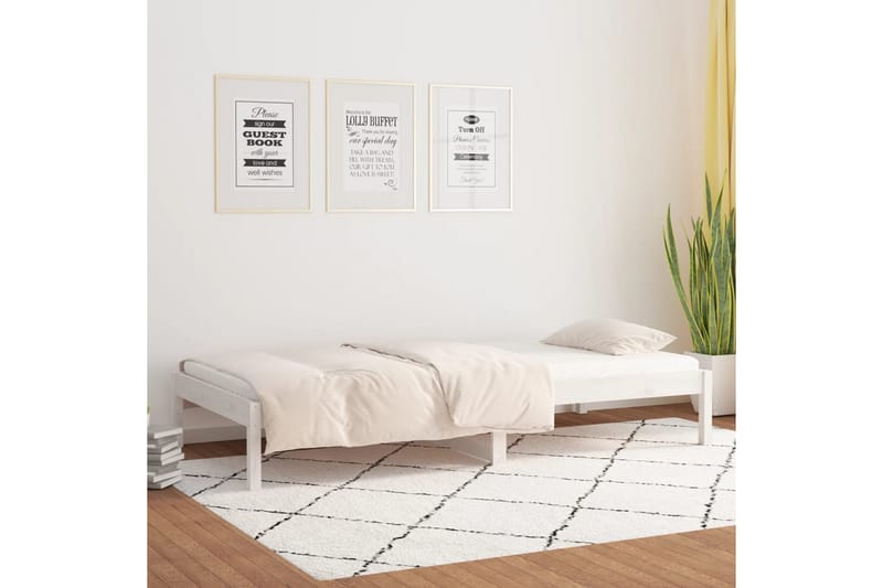 beBasic Dagseng hvit 80x200 cm heltre furu - Hvit - Møbler - Senger - Sengeramme & sengestamme