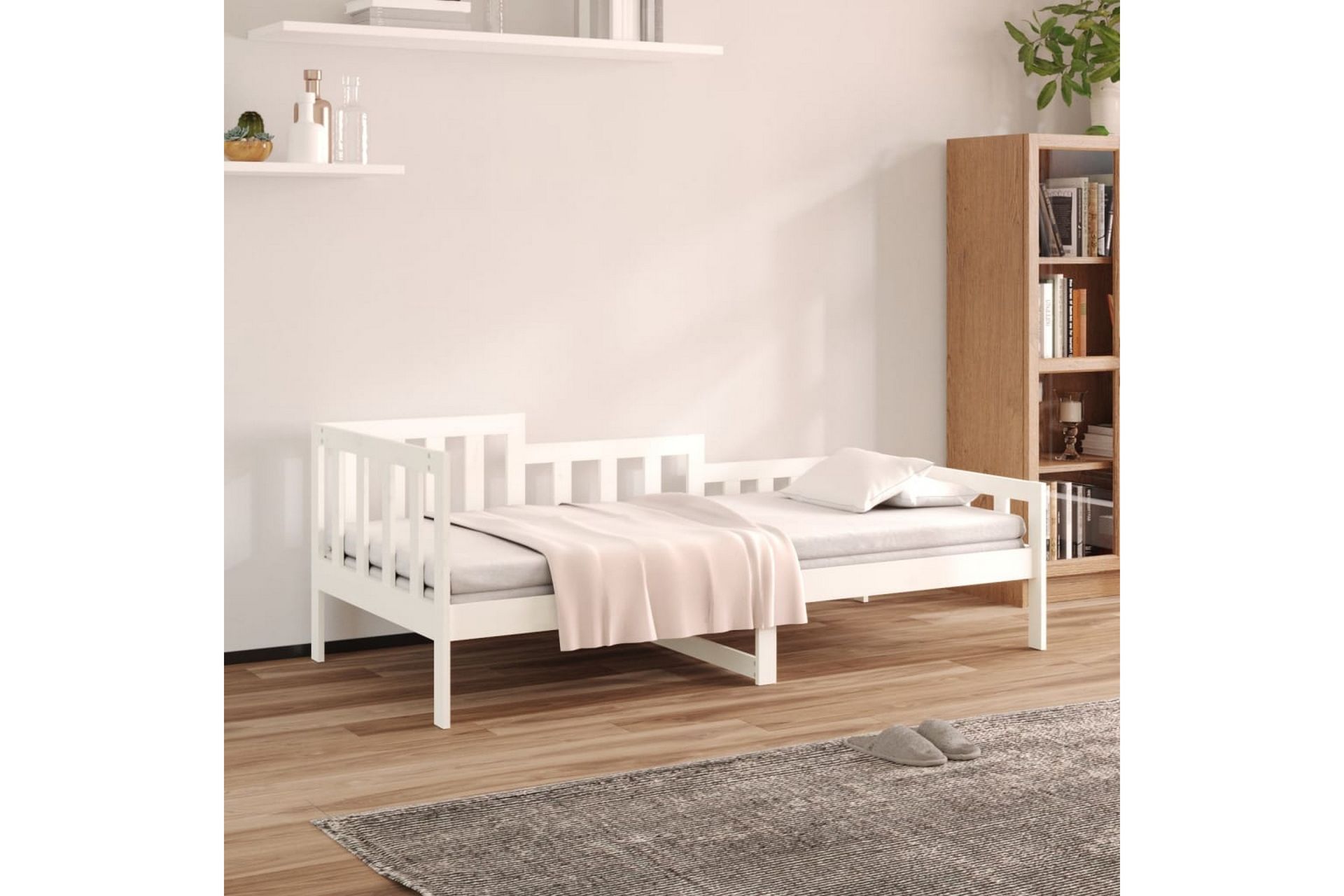 beBasic Dagseng hvit 90x190 cm heltre furu - Hvit - Møbler - Senger - Sengeramme & sengestamme