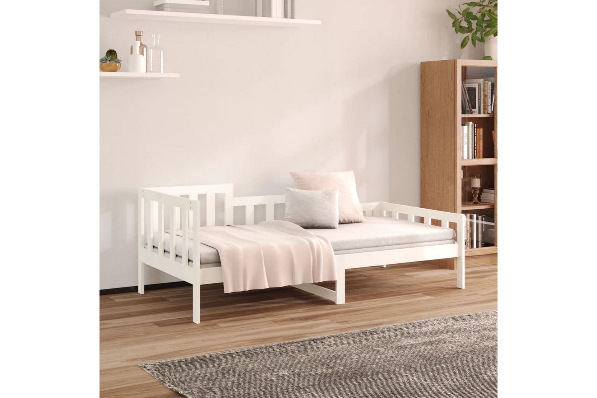 beBasic Dagseng hvit 90x190 cm heltre furu - Hvit - Møbler - Senger - Sengeramme & sengestamme