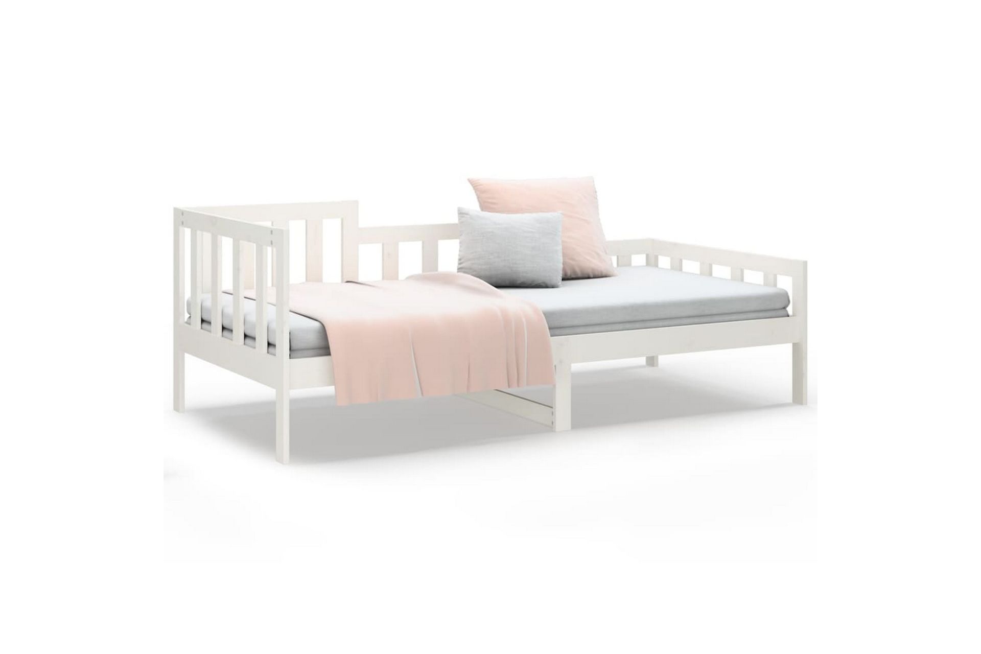 beBasic Dagseng hvit 90x190 cm heltre furu - Hvit - Møbler - Senger - Sengeramme & sengestamme