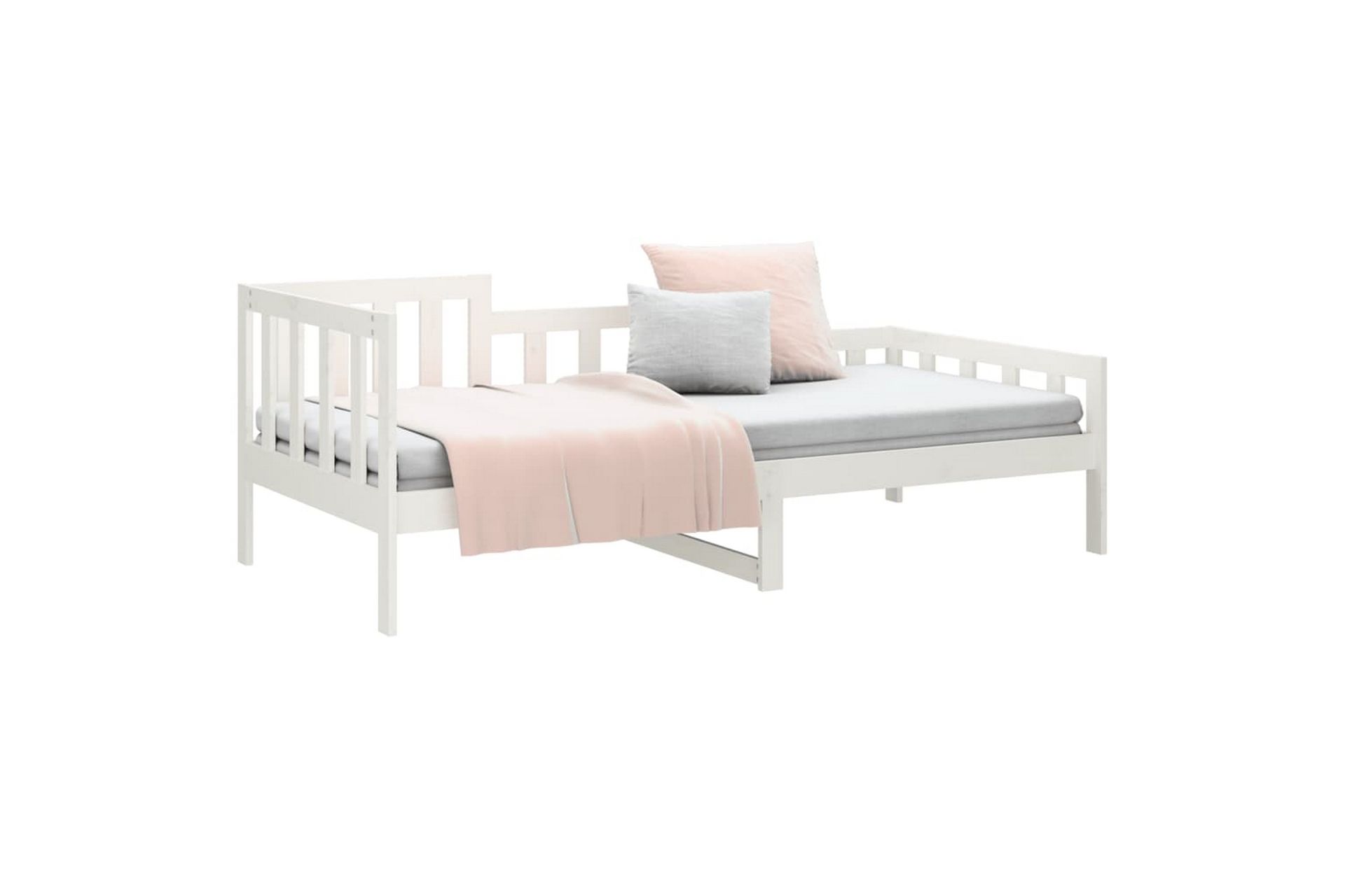 beBasic Dagseng hvit 90x190 cm heltre furu - Hvit - Møbler - Senger - Sengeramme & sengestamme