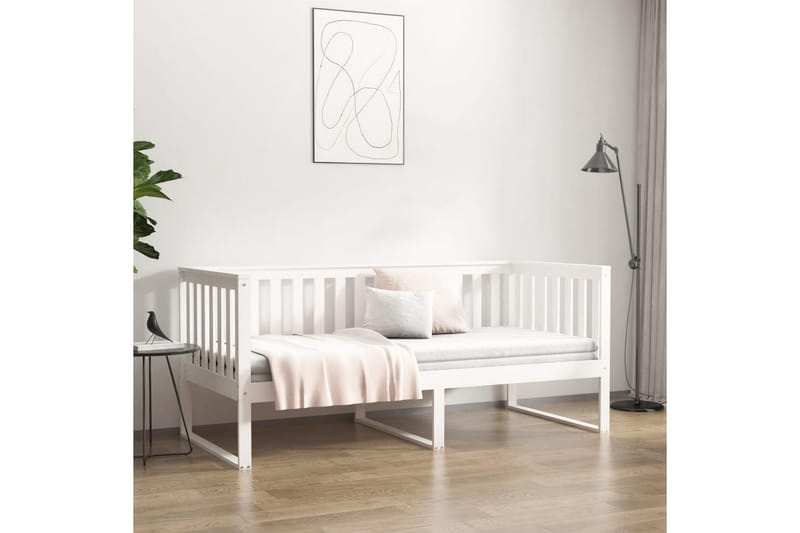 beBasic Dagseng hvit 90x190 cm heltre furu - Hvit - Møbler - Senger - Sengeramme & sengestamme