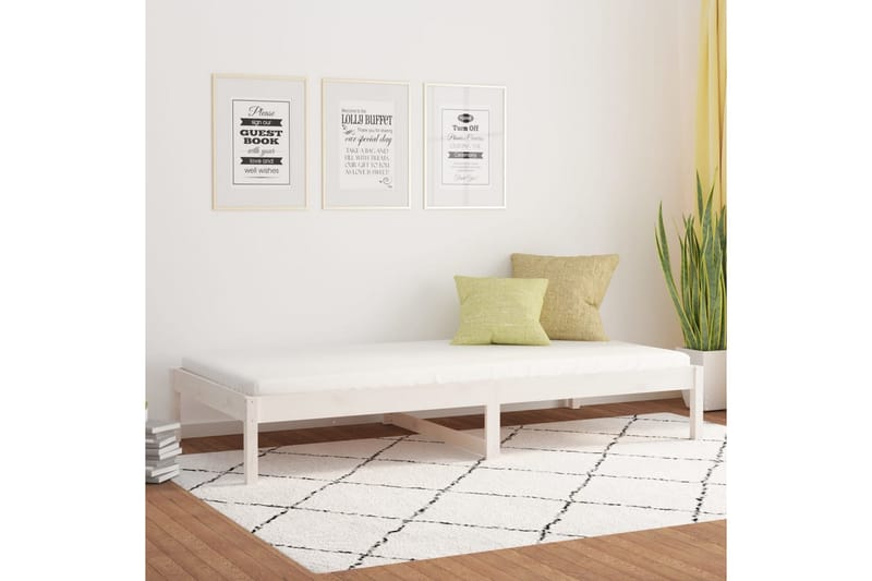 beBasic Dagseng hvit 90x200 cm heltre furu - Hvit - Møbler - Sofaer - Dagsenger