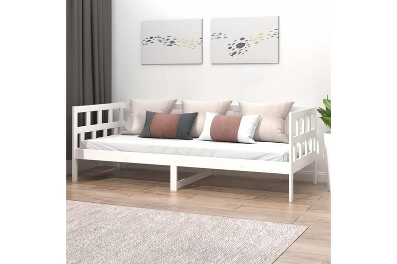 beBasic Dagseng hvit heltre furu 80x200 cm - Hvit - Møbler - Sofaer - Dagsenger