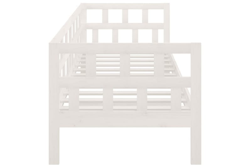 beBasic Dagseng hvit heltre furu 80x200 cm - Hvit - Sengeramme & sengestamme