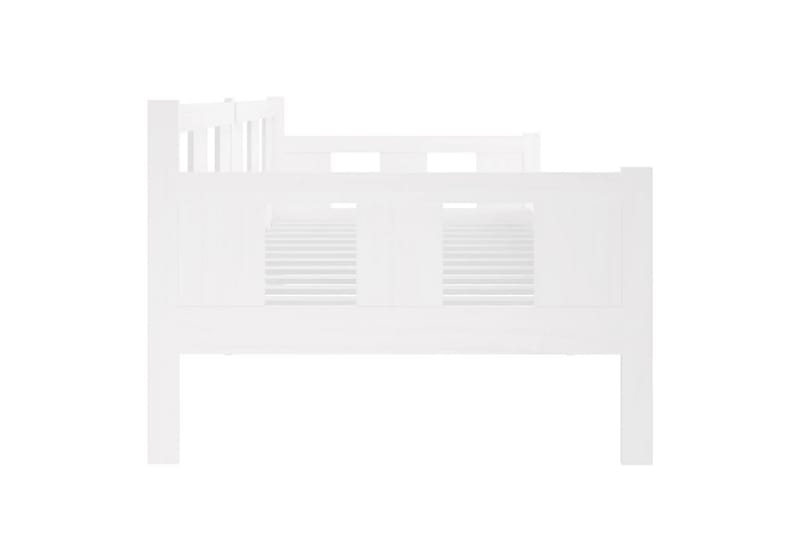 beBasic Dagseng hvit heltre furu 90x190 cm - Hvit - Sengeramme & sengestamme