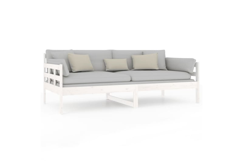 beBasic Dagseng hvit heltre furu 90x190 cm - Hvit - Møbler - Senger - Sengeramme & sengestamme