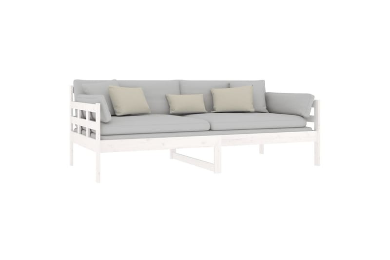 beBasic Dagseng hvit heltre furu 90x190 cm - Hvit - Møbler - Senger - Sengeramme & sengestamme
