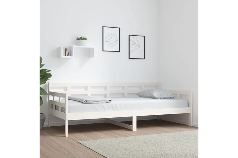 beBasic Dagseng hvit heltre furu 90x200 cm - Hvit - Møbler - Sofaer - Dagsenger
