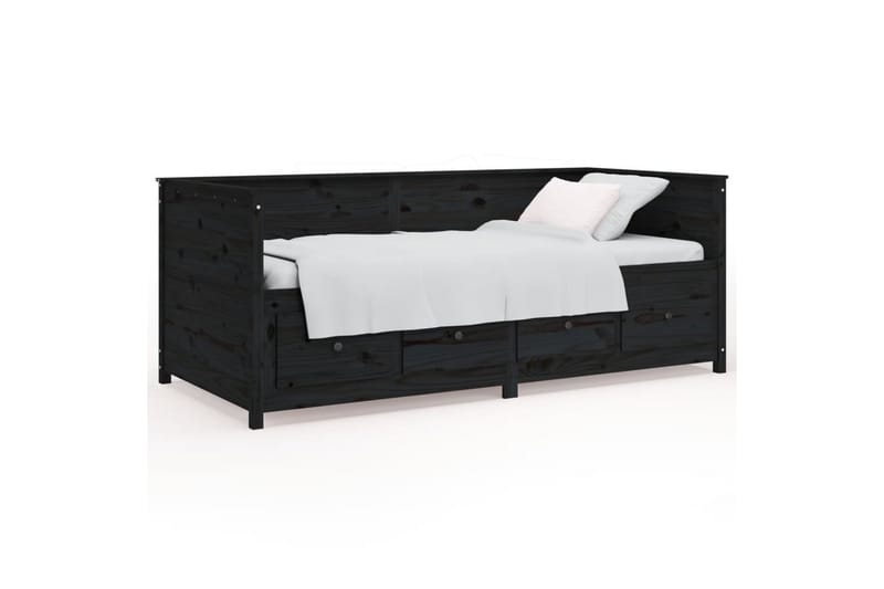 beBasic Dagseng svart 80x200 cm heltre furu - Svart - Møbler - Senger - Sengeramme & sengestamme