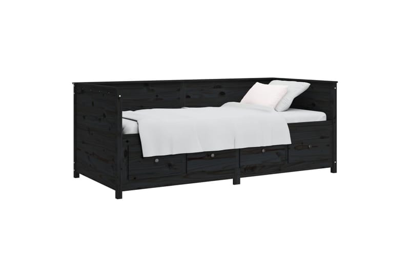 beBasic Dagseng svart 80x200 cm heltre furu - Svart - Møbler - Senger - Sengeramme & sengestamme