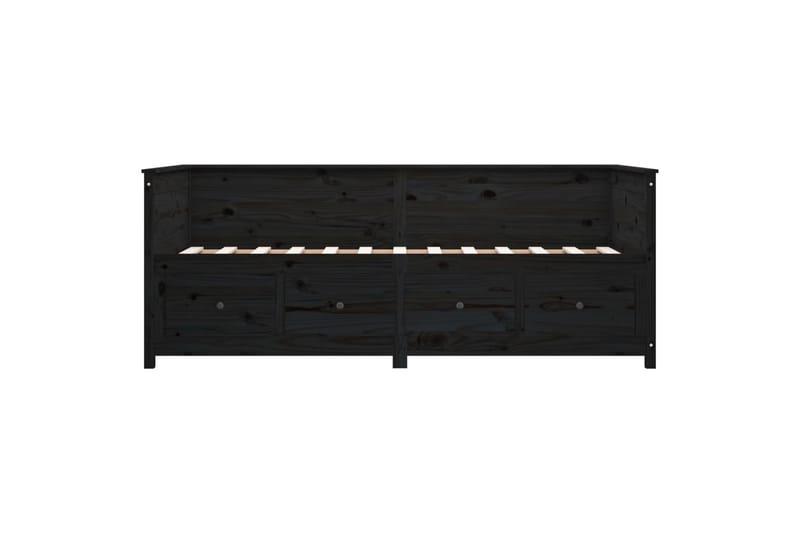 beBasic Dagseng svart 80x200 cm heltre furu - Svart - Møbler - Senger - Sengeramme & sengestamme