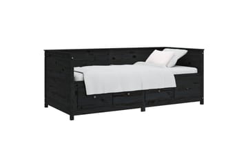 beBasic Dagseng svart 90x190 cm heltre furu - Svart - Møbler - Senger - Sengeramme & sengestamme