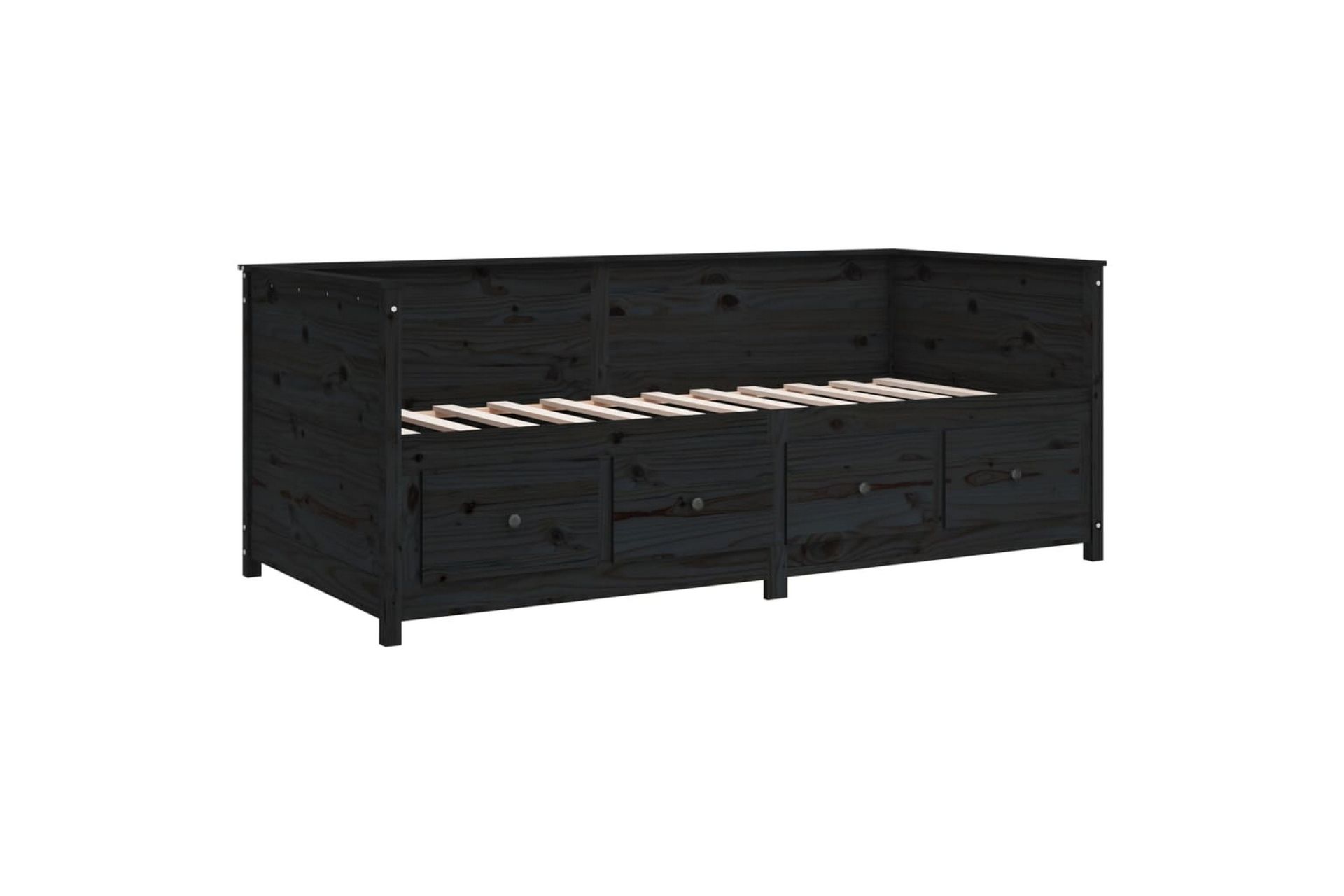 beBasic Dagseng svart 90x190 cm heltre furu - Svart - Møbler - Senger - Sengeramme & sengestamme