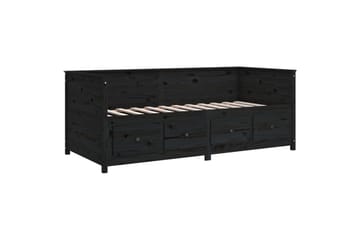 beBasic Dagseng svart 90x190 cm heltre furu - Svart - Møbler - Senger - Sengeramme & sengestamme