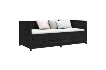 beBasic Dagseng svart 90x190 cm heltre furu - Svart - Møbler - Senger - Sengeramme & sengestamme