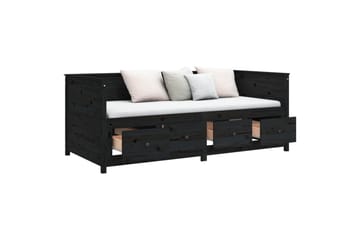 beBasic Dagseng svart 90x190 cm heltre furu - Svart - Møbler - Senger - Sengeramme & sengestamme