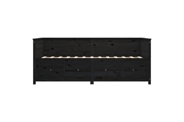beBasic Dagseng svart 90x190 cm heltre furu - Svart - Møbler - Senger - Sengeramme & sengestamme