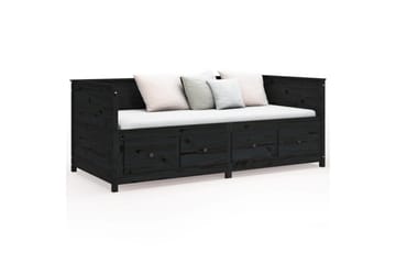 beBasic Dagseng svart 90x190 cm heltre furu - Svart - Møbler - Senger - Sengeramme & sengestamme