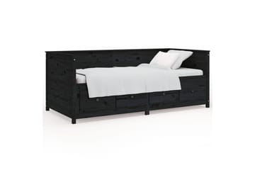 beBasic Dagseng svart 90x200 cm heltre furu - Svart - Møbler - Senger - Sengeramme & sengestamme