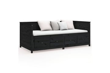 beBasic Dagseng svart 90x200 cm heltre furu - Svart - Møbler - Senger - Sengeramme & sengestamme