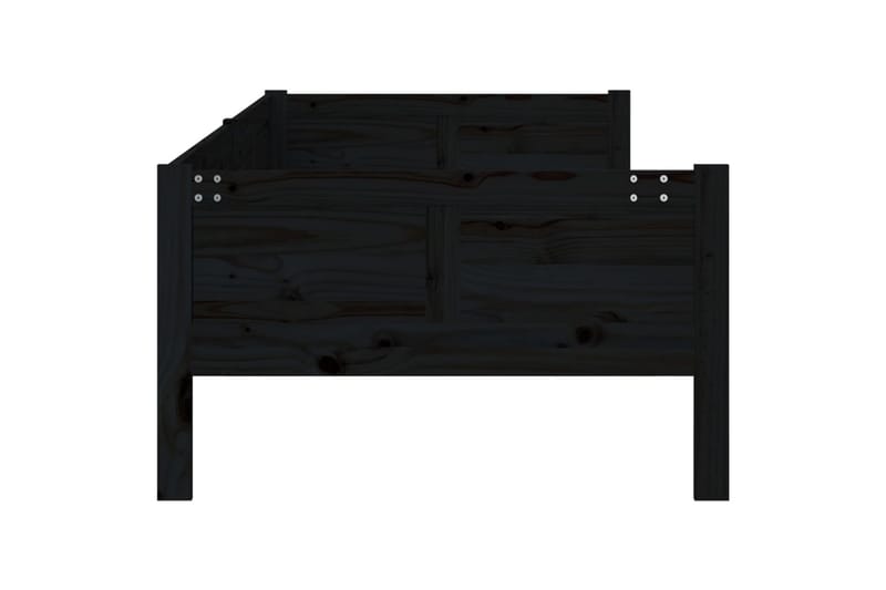 beBasic Dagseng svart heltre furu 80x200 cm - Svart - Sengeramme & sengestamme